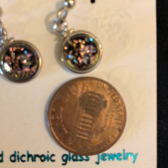 Touch of Glass Sterling‎ Silver Earrings with Glass - Picture 7 of 7